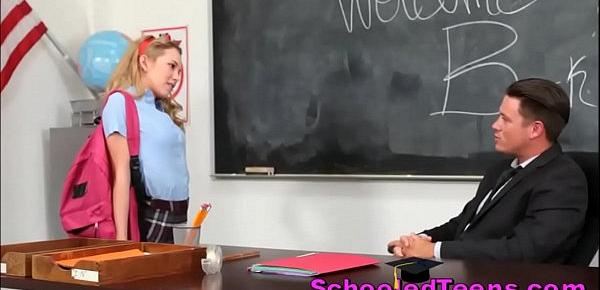  Horny College Teen Schoolgirl Sucks Off Helpless Class Tutor